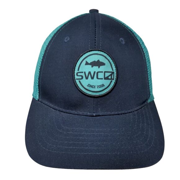 SWCO Since 2008 Snapback Trucker Hat Blue One Size Adjustable Mesh Back 6 Panel - Picture 1 of 7
